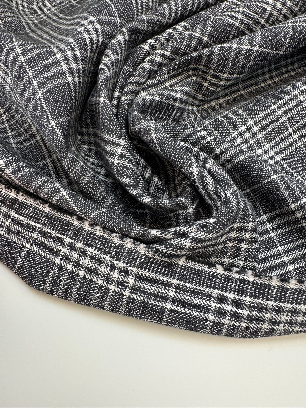 Cotton Twill Checked Jacket Fabric