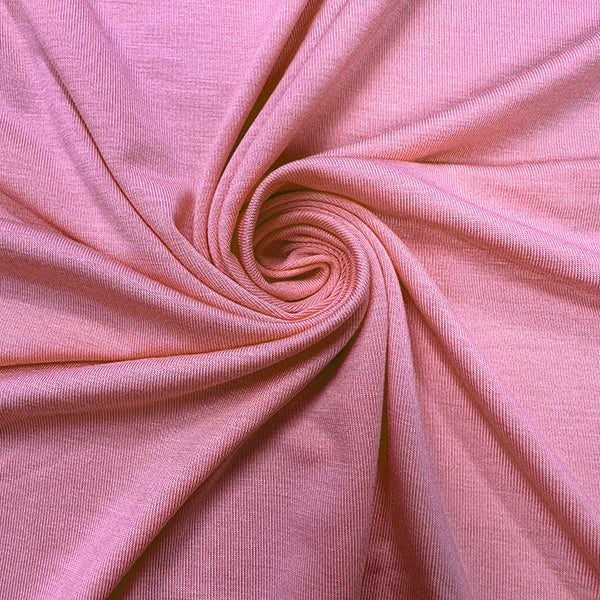1 Yard Flamingo Pink Jersey Knit Rayon Spandex Fabric for Shirts, Pajamas, Activewear 58 Inches Width