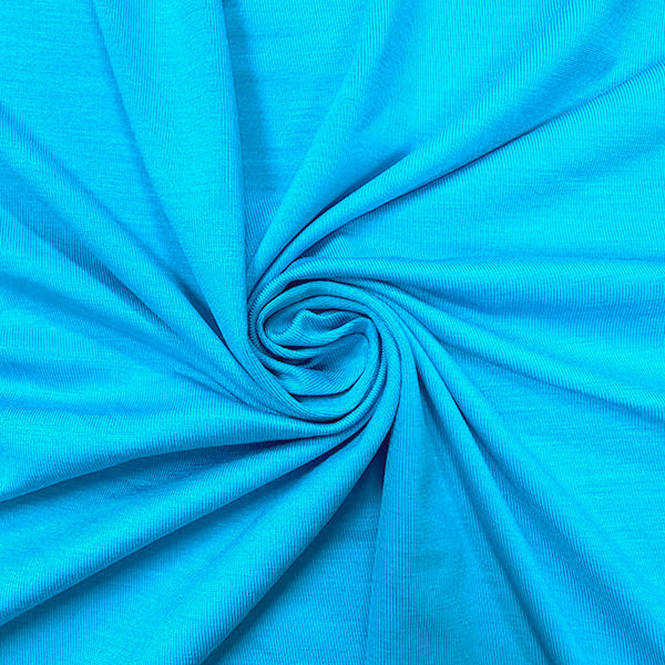1 Yard Turquoise Solid Rayon Spandex Jersey Knit Fabric 58 Inches Width