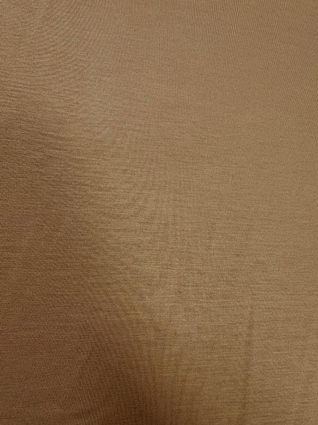 1 Yard Golden Tan Solid Rayon Spandex Jersey Knit Fabric 58 Inches Width