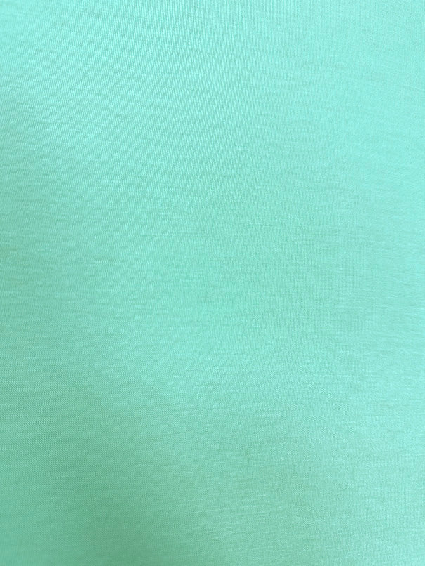 1 Yard Mint Green Jersey Knit Rayon Spandex Fabric for Shirts, Pajamas, Activewear 58 Inches Width