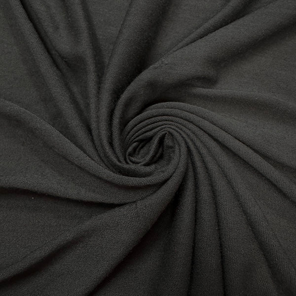 1 Yard Metal Gray Jersey Knit Rayon Spandex Fabric for Shirts, Pajamas, Activewear 58 Inches Width