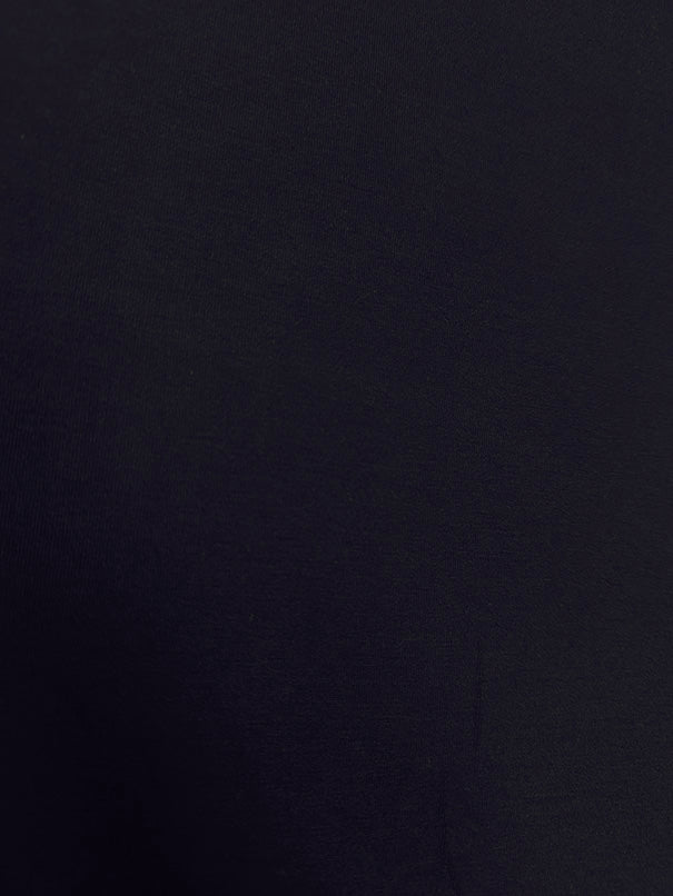 1 Yard Dark Blue Jersey Knit Fabric Rayon Spandex Blend Lightweight & Opaque 58" Width