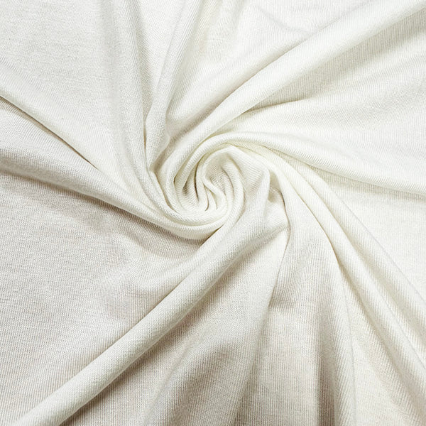 1 Yard Off White Rayon Spandex Jersey Knit Fabric Soft Stretch 58 Inches Wide