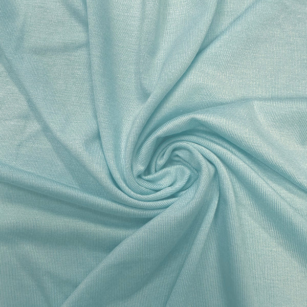1 Yard Seafoam Green Jersey Knit Fabric Rayon Spandex Blend Lightweight & Opaque 58" Wide