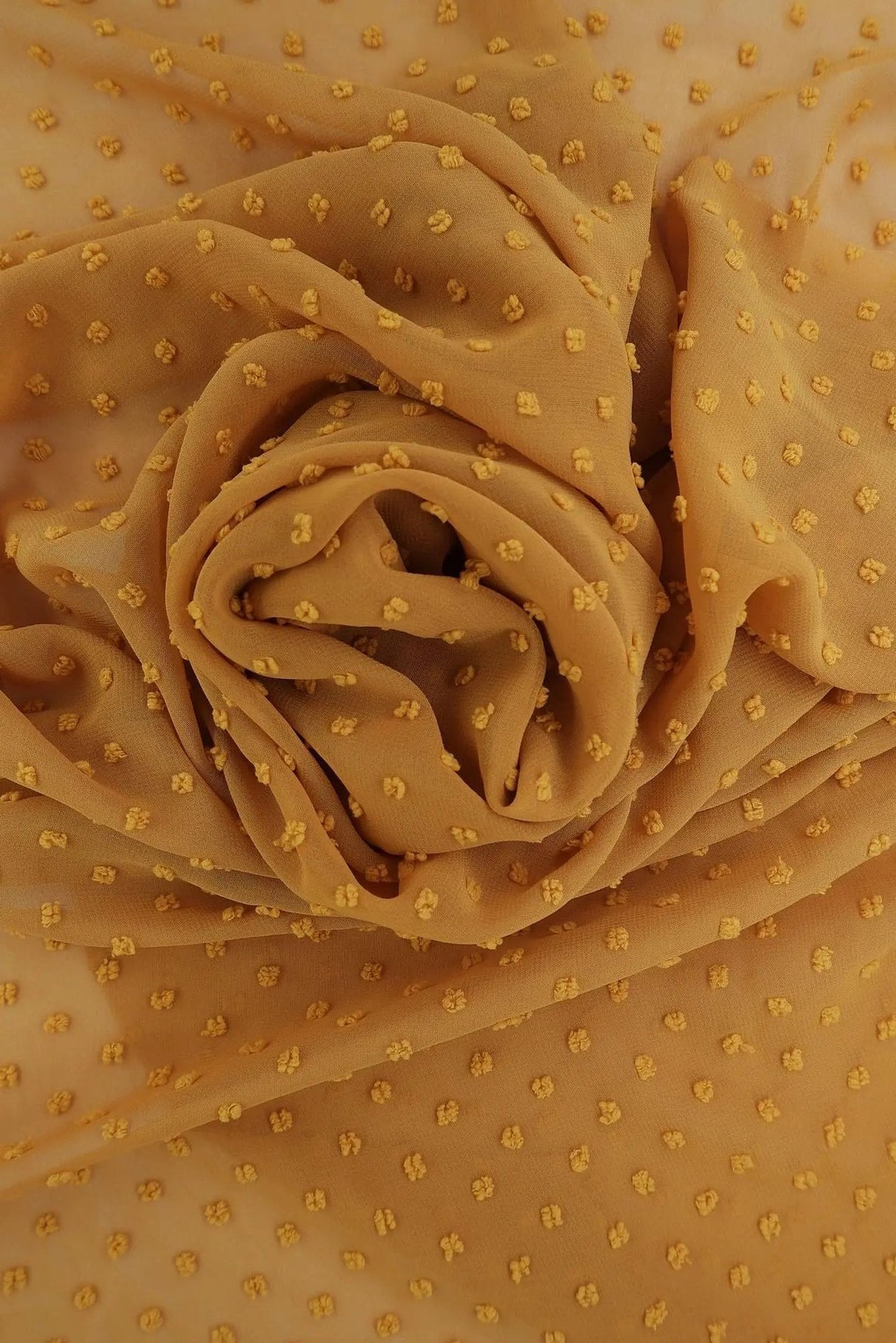 Solid Swiss Dot Chiffon Fabric 100% Polyester Lightweight Sheer 57/58" Wide