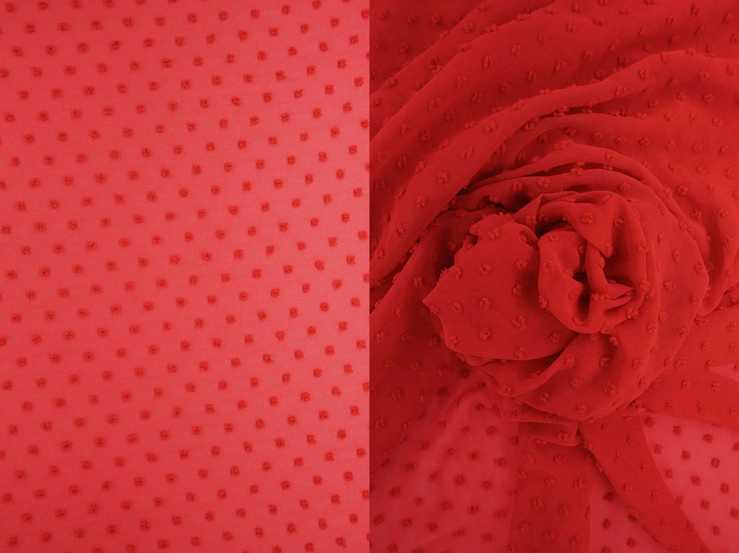 Solid Swiss Dot Chiffon Fabric 100% Polyester Lightweight Sheer 57/58" Wide