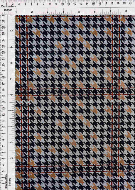 Premium Double Knit Jacquard Plaid Fabric Stretch Polyester Rayon Spandex 58/60 Inches Wide