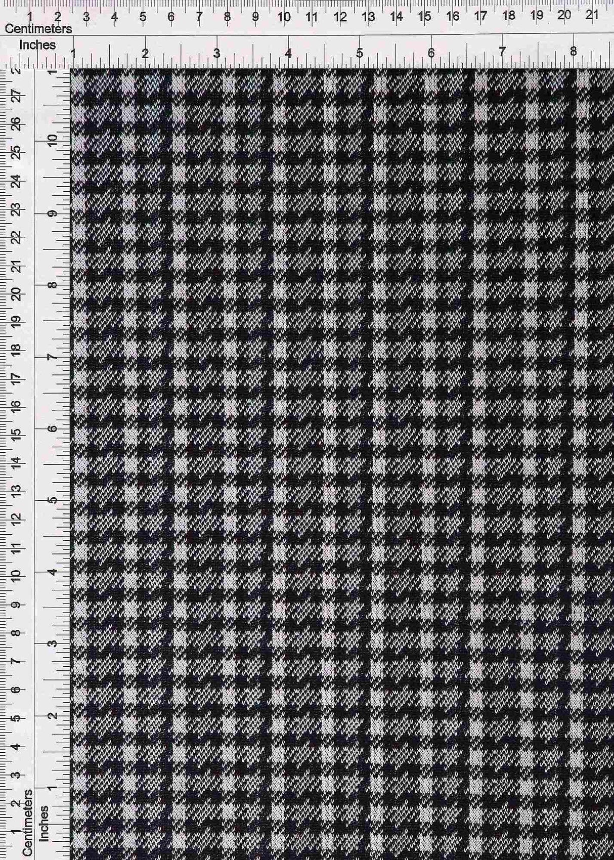 Plaid Double Knit Jacquard Stretch Fabric