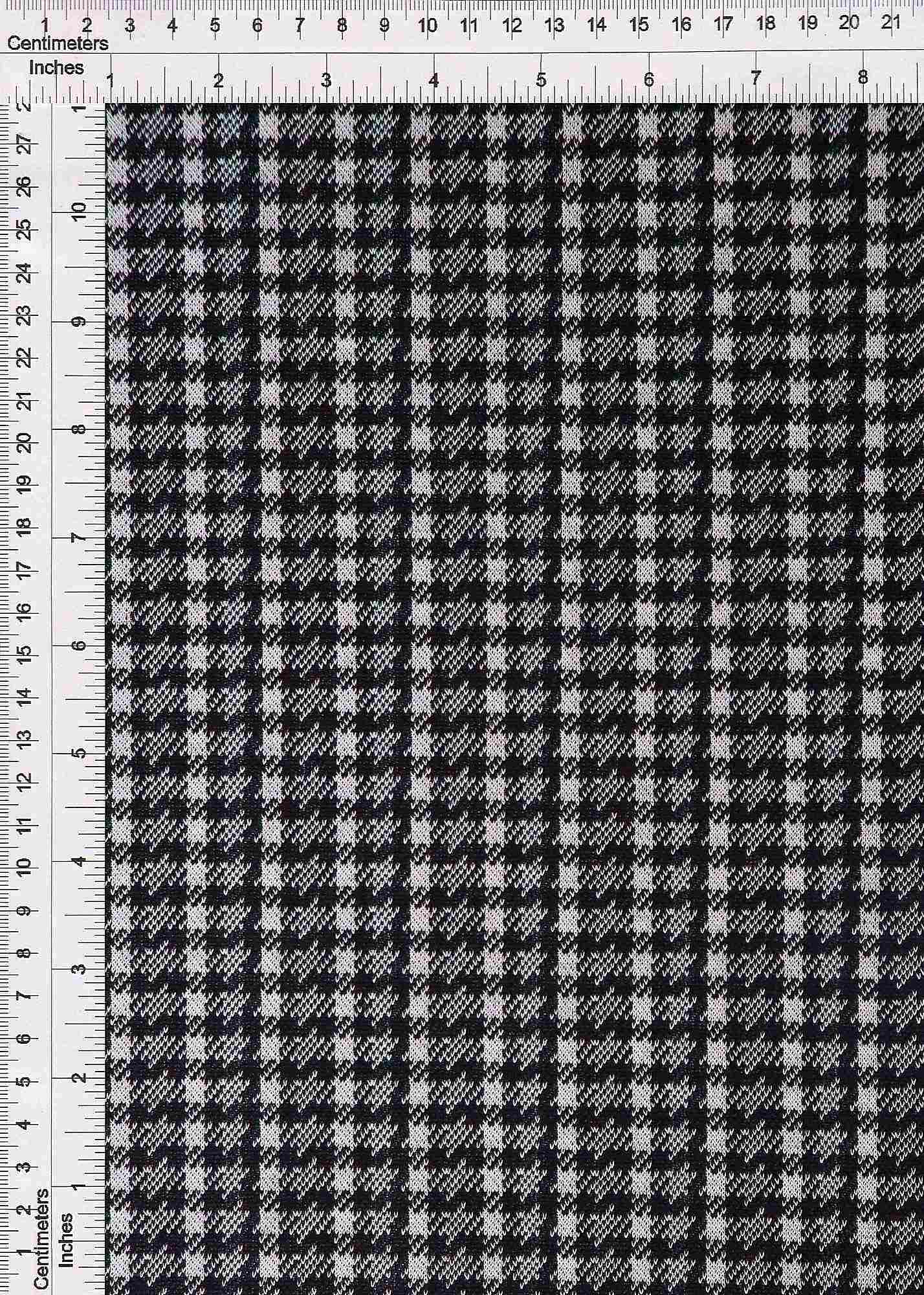 Soft Double Knit Jacquard Plaid Fabric Stretch Polyester Rayon Spandex 58/60 Inches Wide