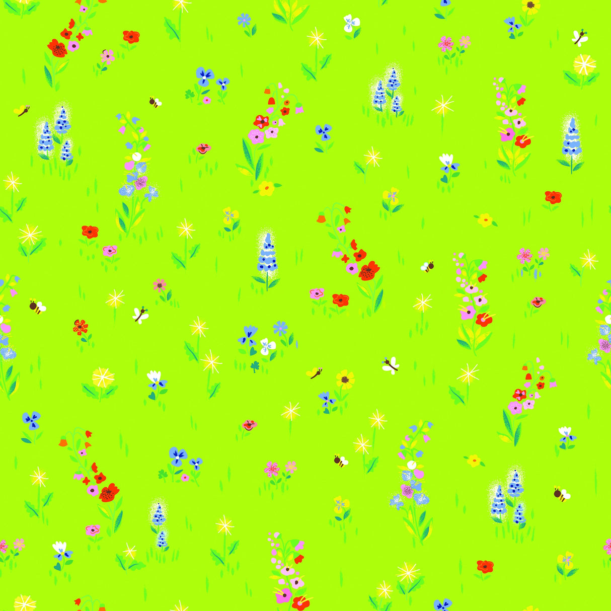 Quilting Cotton 100 Aker Woods Picnic Meadow Lime Riley Blake Designs