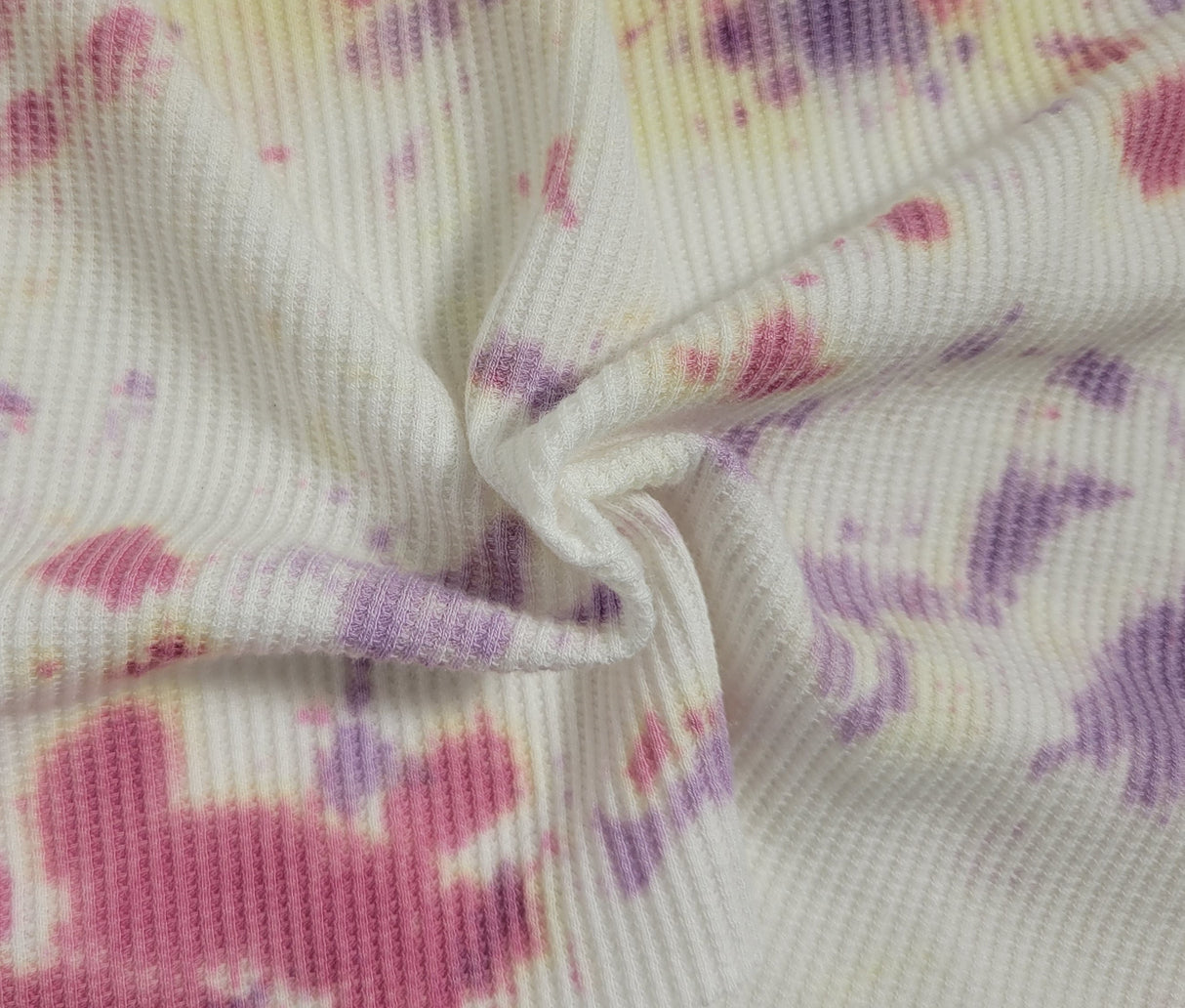 Cotton Thermal Knit Tie Dye Fabric