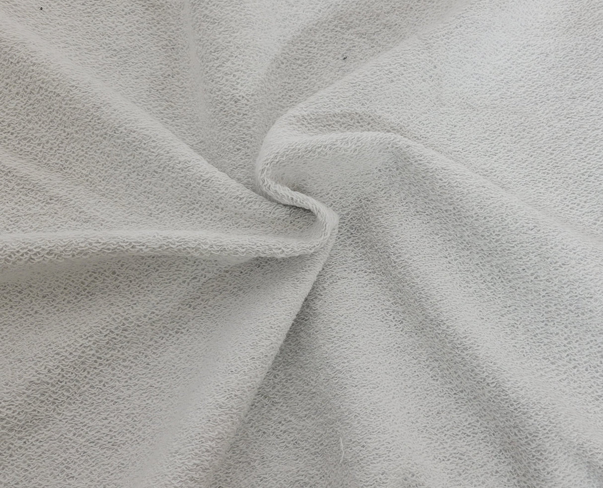 Cotton French Terry Knit Ash White