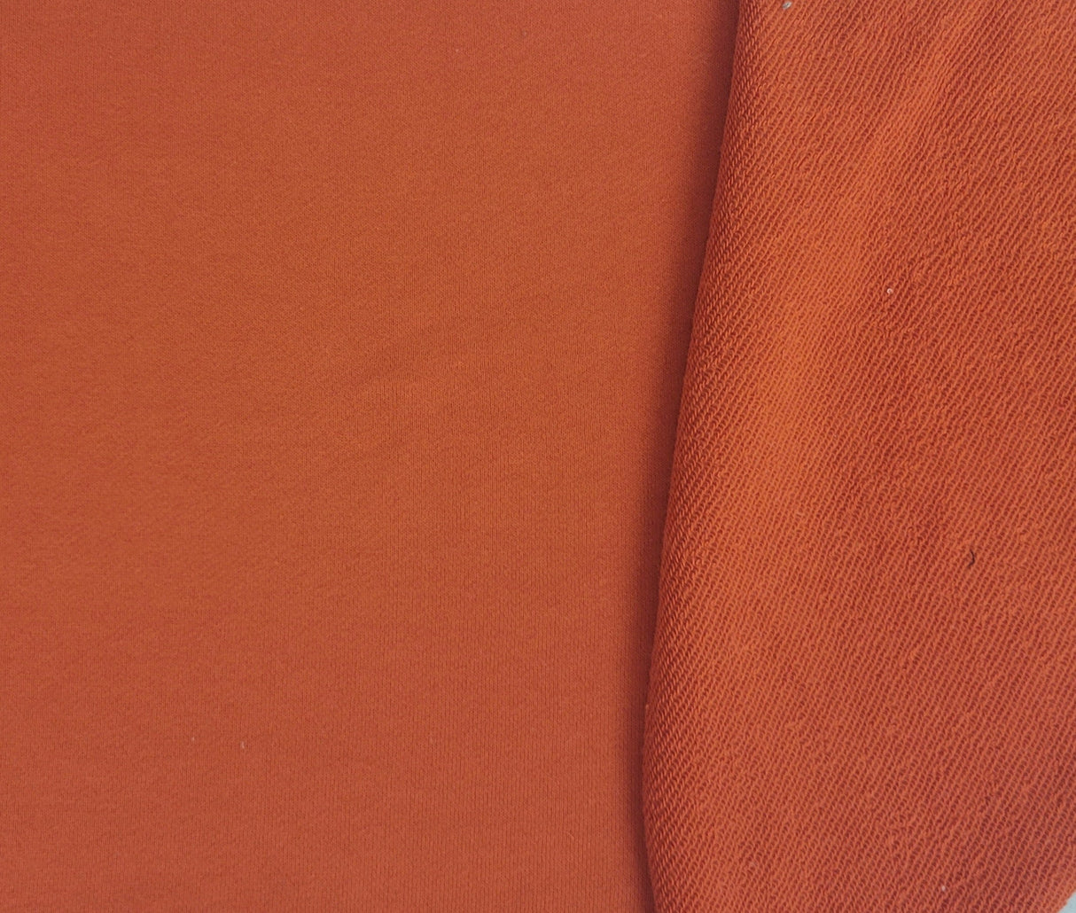Orange Cotton French Terry Knit