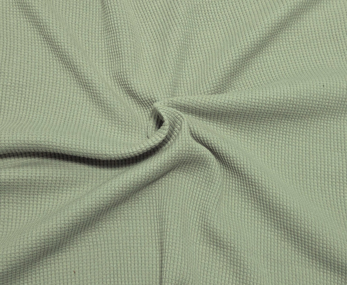 Cotton Thermal Knit Fabric Smoke