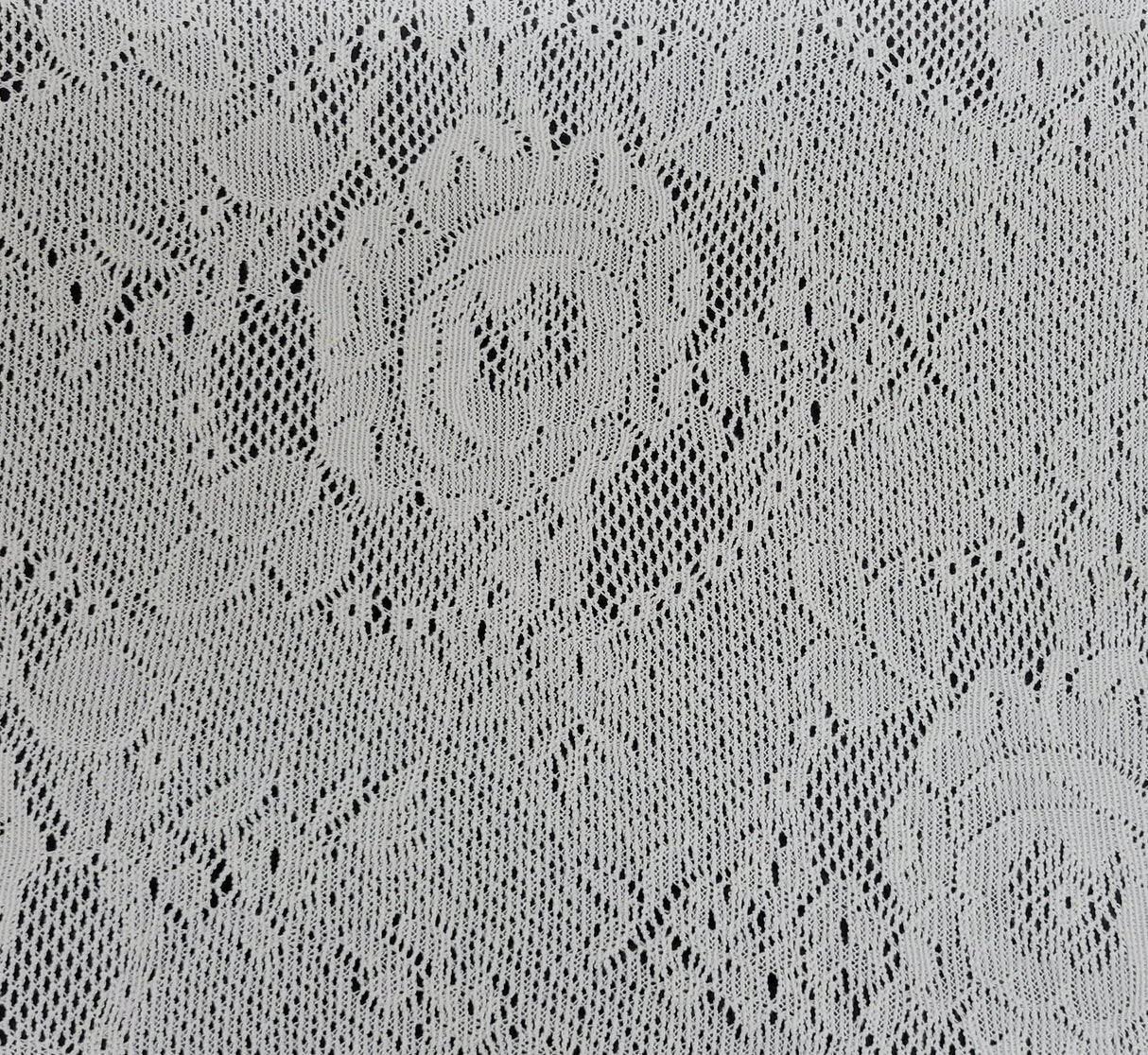 Crochet Knit Lace Off White Polyester