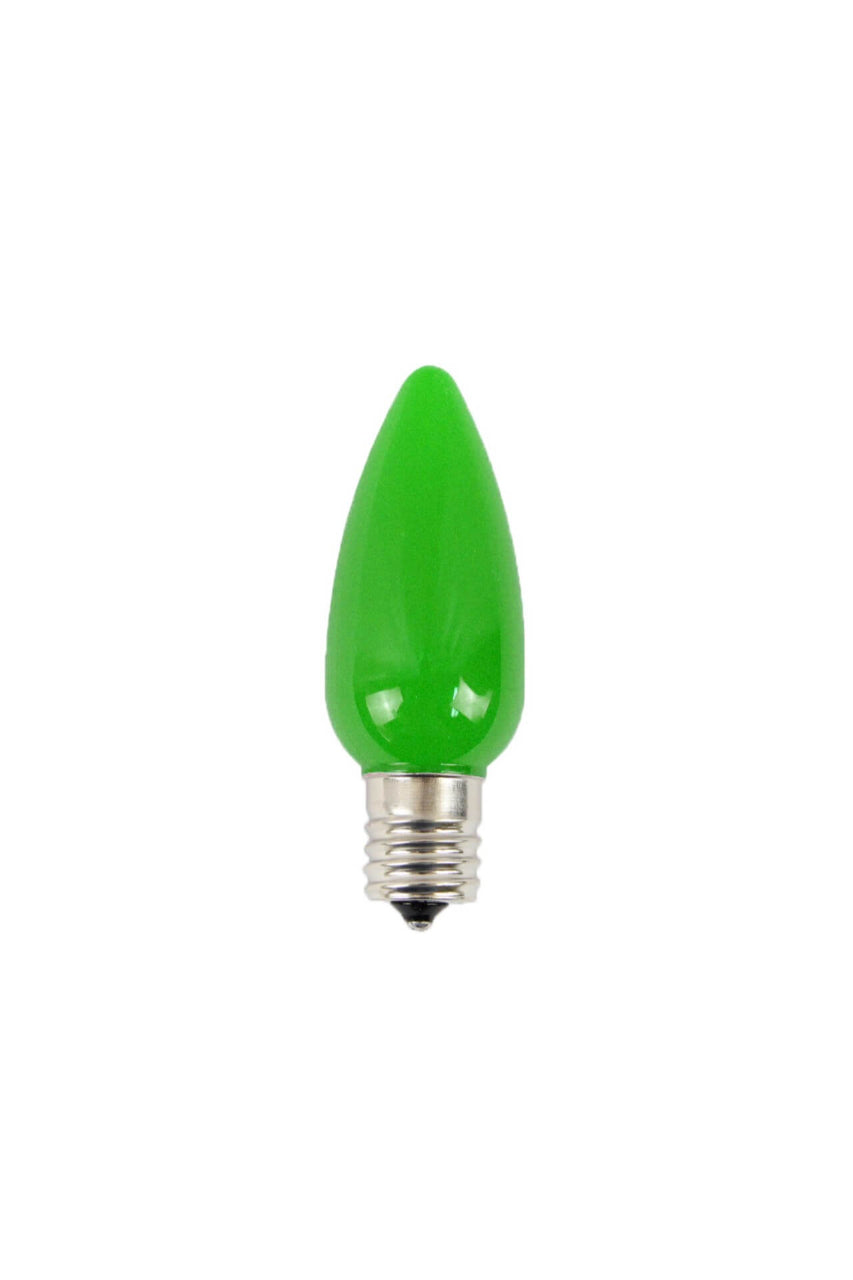 C9 Wonderful LED SMD Bulb (25 bulbs/bag) - Frosted, Green