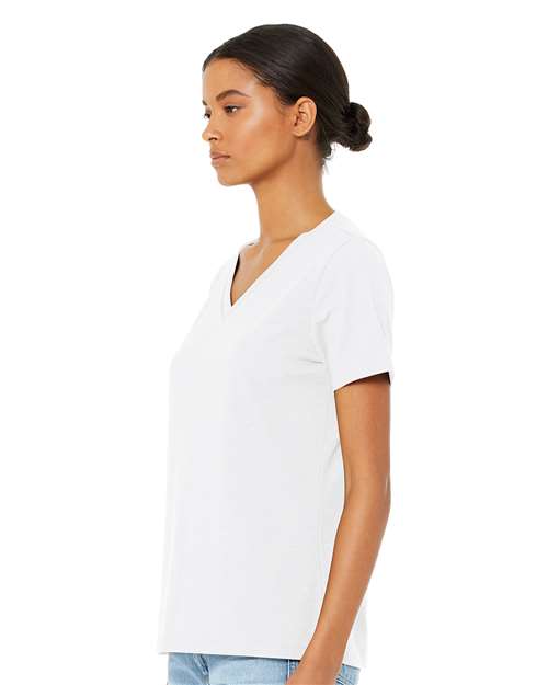 BELLA + CANVAS® Women's Relaxed Heather CVC V-Neck Short Sleeve Tee - 6405CVC