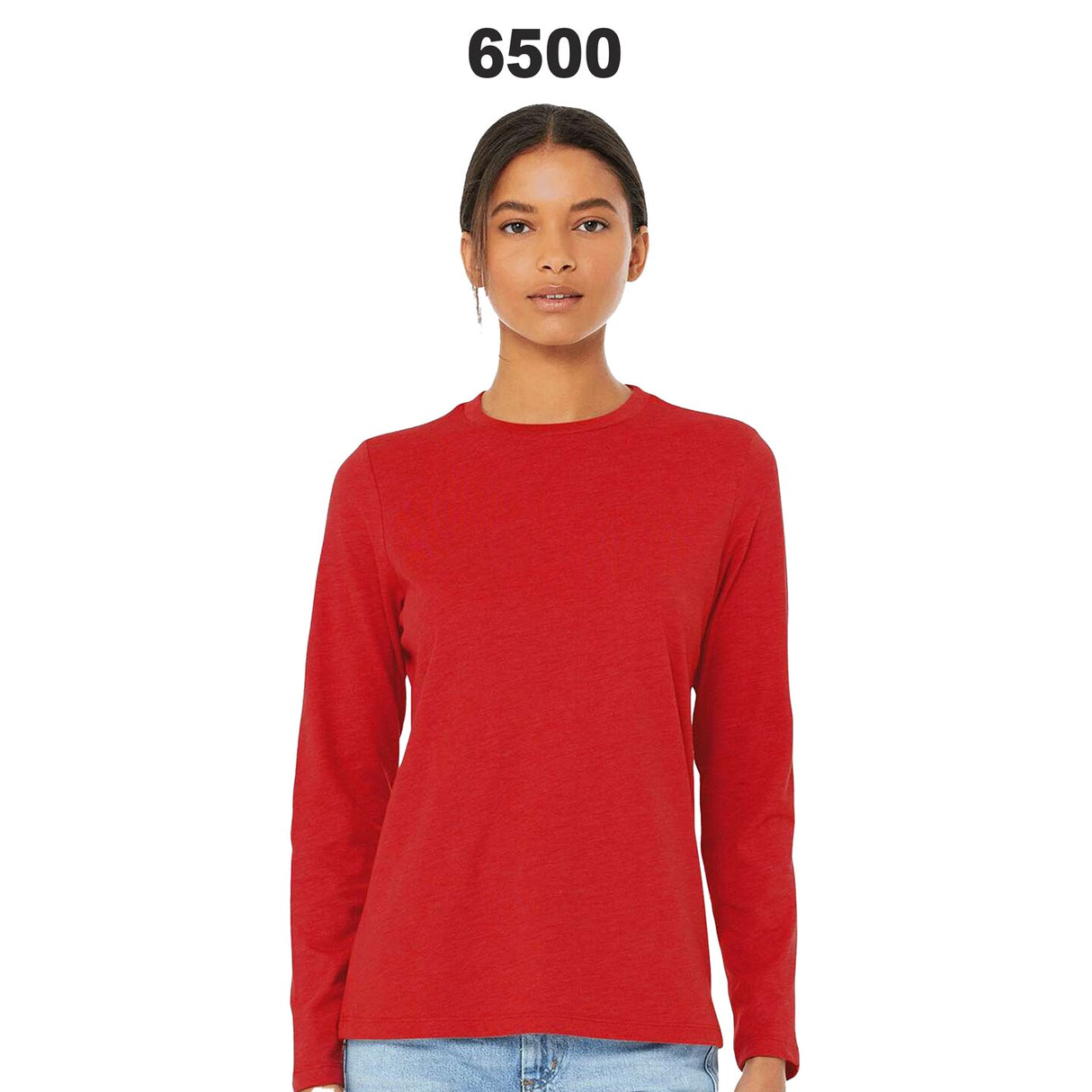 BELLA + CANVAS® Women’s Jersey Crewneck Long Sleeve Tee