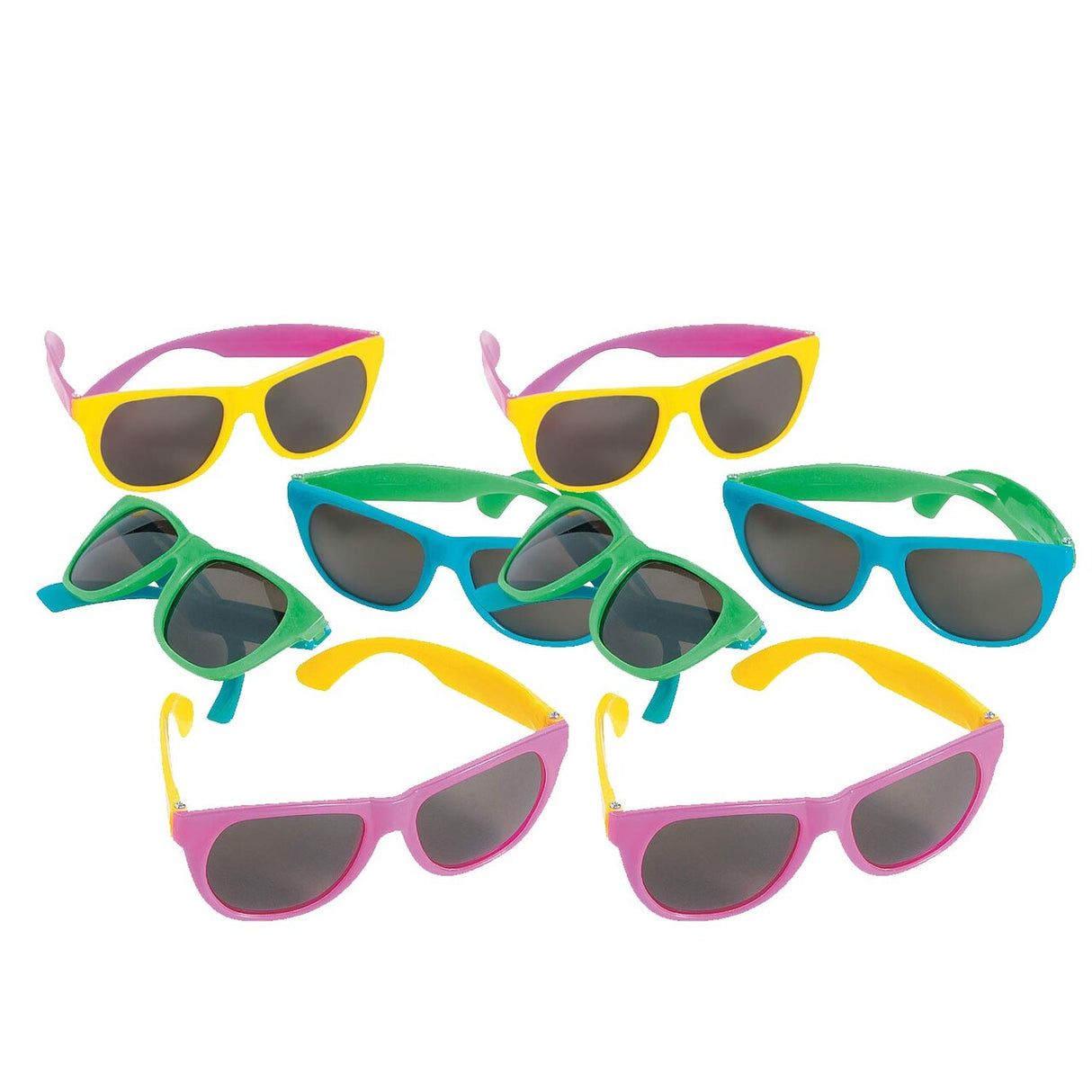 Bright Neon Nomad Sunglasses – 12 Pc