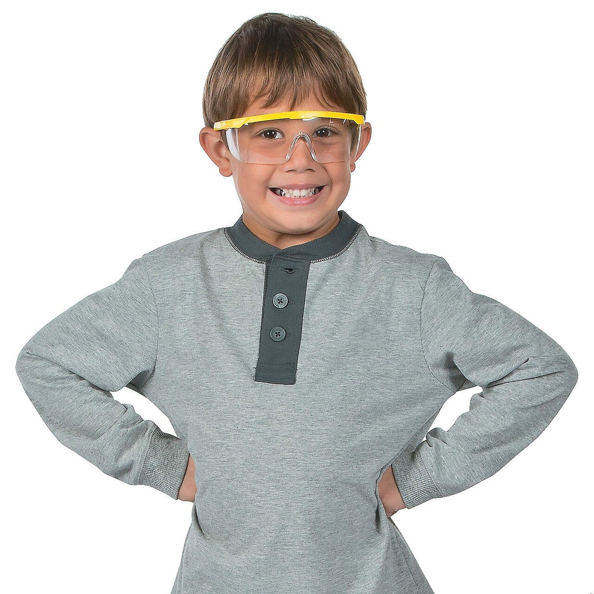 Bright Yellow Kids Construction Costume Glasses - 12 Pc. for Creative Play