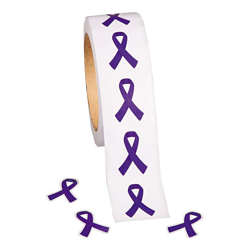 Awareness Ribbon Sticker Roll 500 Pieces
