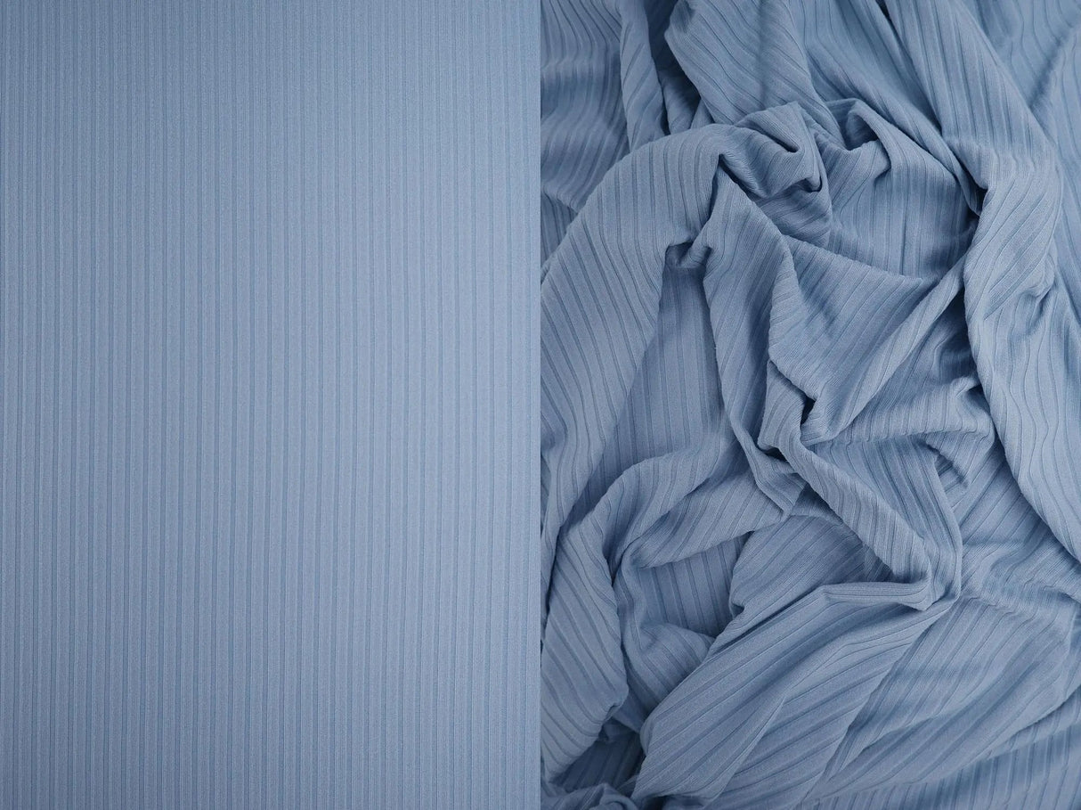 1 Yard 8x3 Yummy Rib Solid Knit Fabric 170 GSM, 58/60'' Wide Polyester Spandex Blend