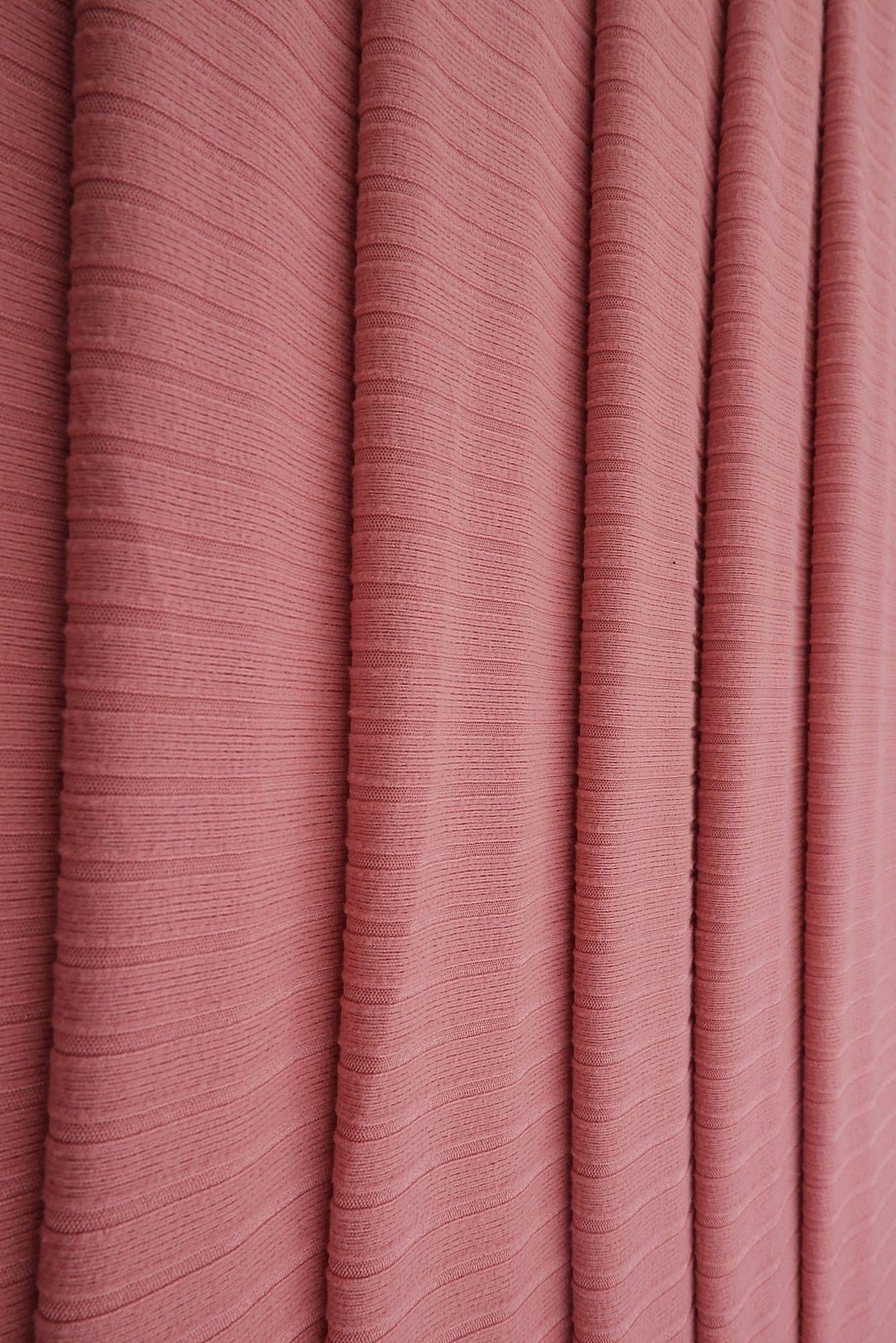 Rib Stretch Knit Fabric Solid