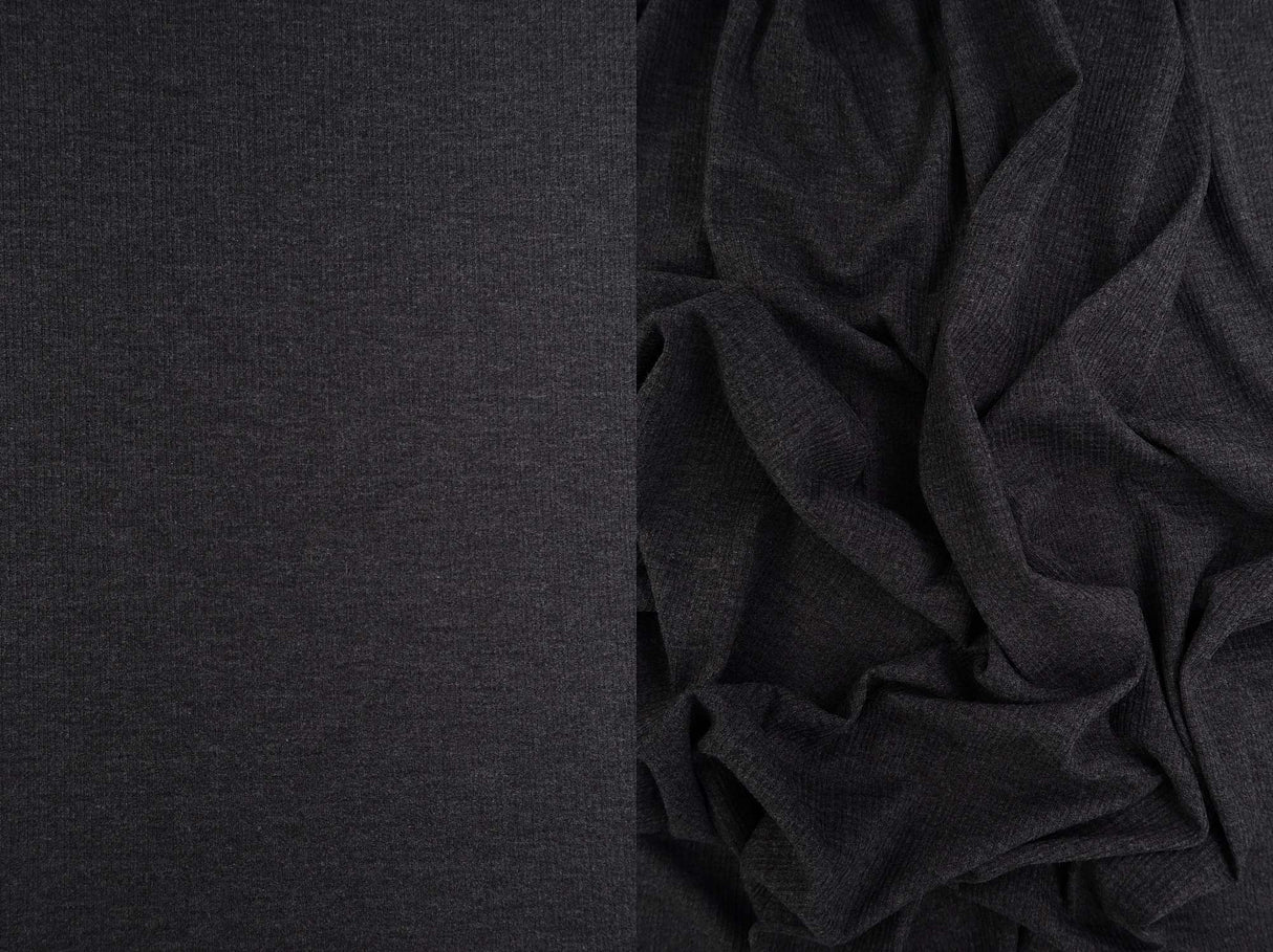 Two-Tone Rib Stretch Knit Fabric