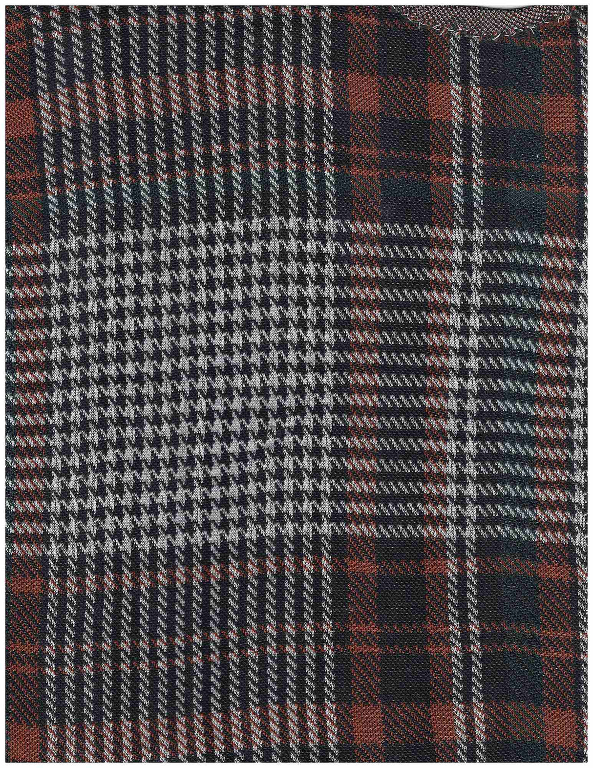Double Knit Jacquard Plaid Fabric 1 Yard Soft Stretch Medium Weight 58/60" Wide