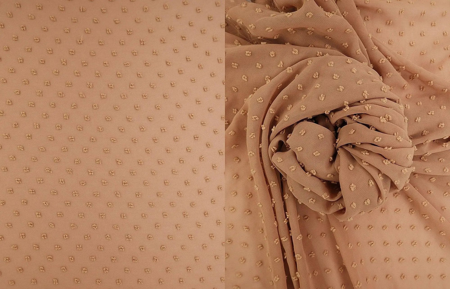 Solid Swiss Dot Chiffon Fabric 100% Polyester Lightweight Sheer 57/58" Wide