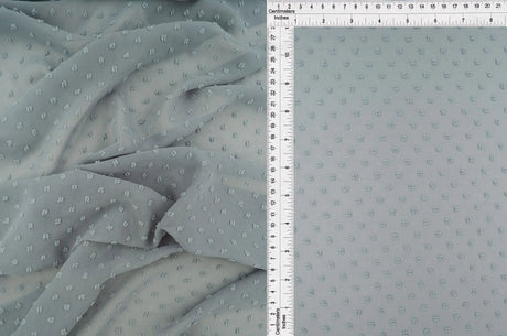Solid Swiss Dot Chiffon Fabric 100% Polyester Lightweight Sheer 57/58" Wide