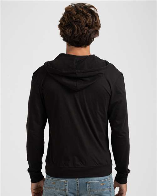Unisex Beach Full-Zip Hooded Long Sleeve T-Shirt