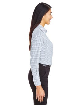 Devon & Jones® CrownLux Performance Ladies Micro Windowpane Woven Shirt