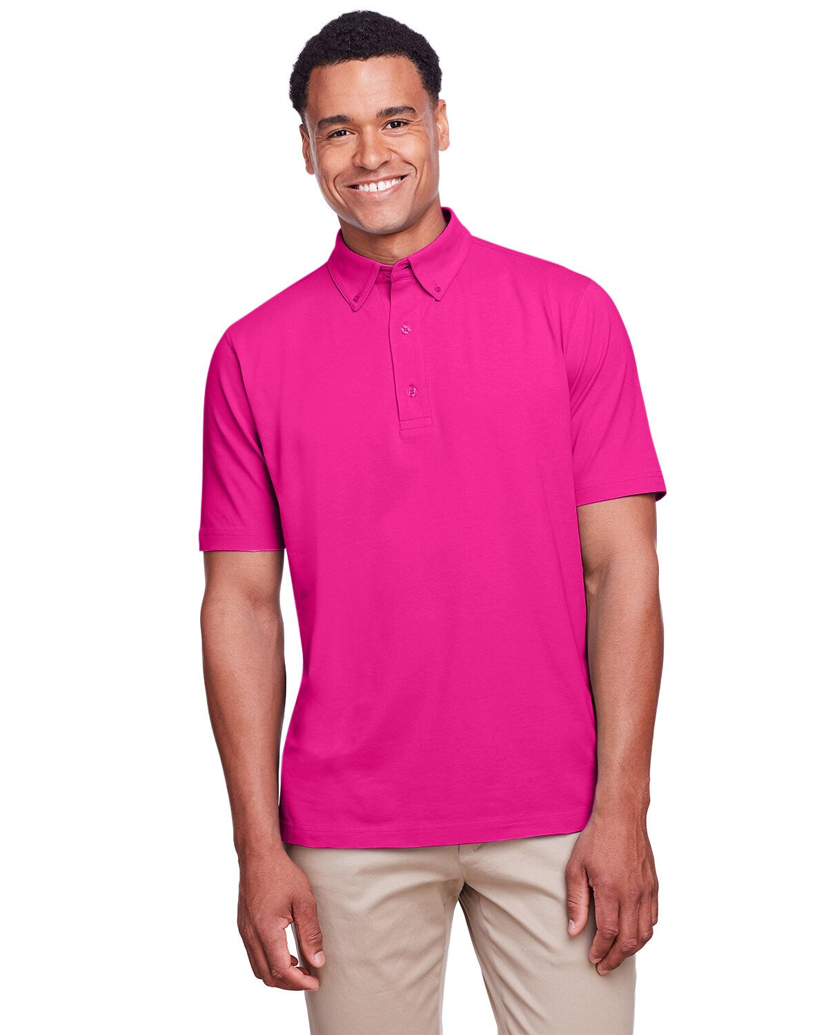 UltraClub® Men's Lakeshore Stretch Cotton Performance Polo