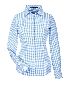 Devon & Jones® CrownLux Performance Ladies Micro Windowpane Woven Shirt