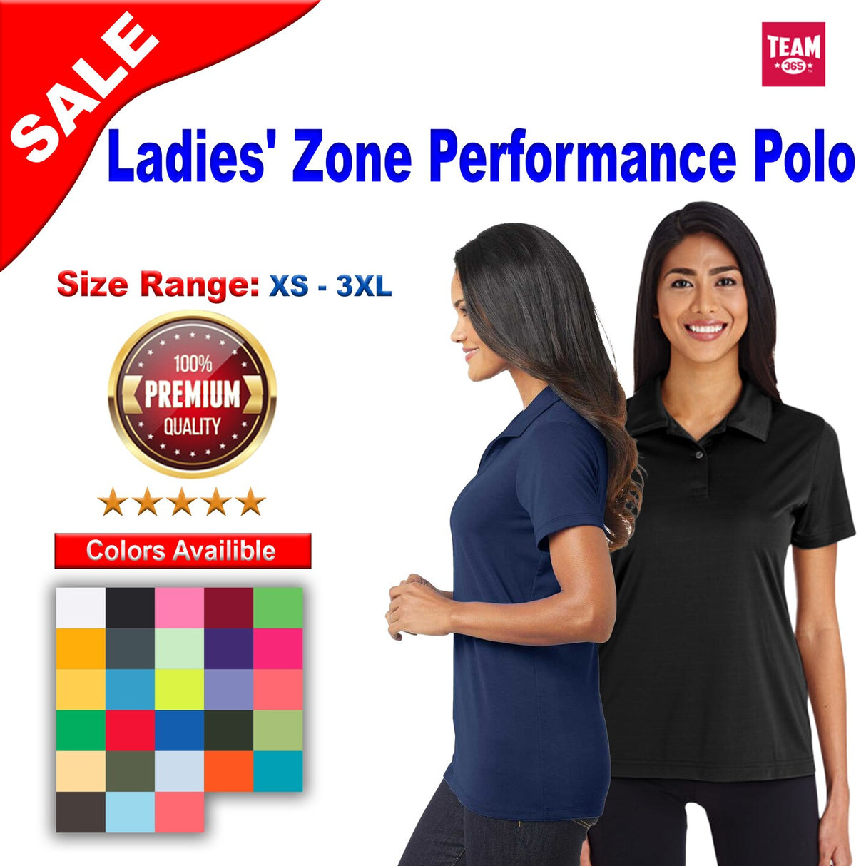 টিম® লেডিস জোন পারফর্মেন্স পোলো