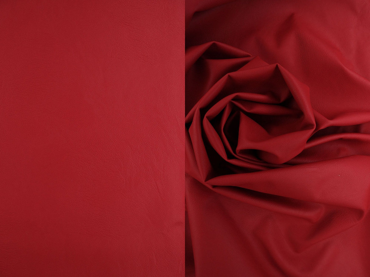PU Pleather Solid Stretch Knit Fabric