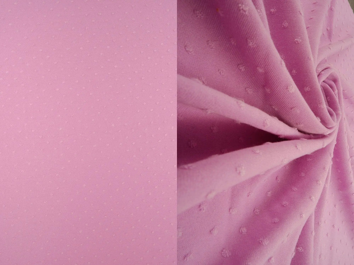 Knit Jacquard Swiss Dot Fabric 1 Yard Stretch Textured Lightweight 58/60" Wide