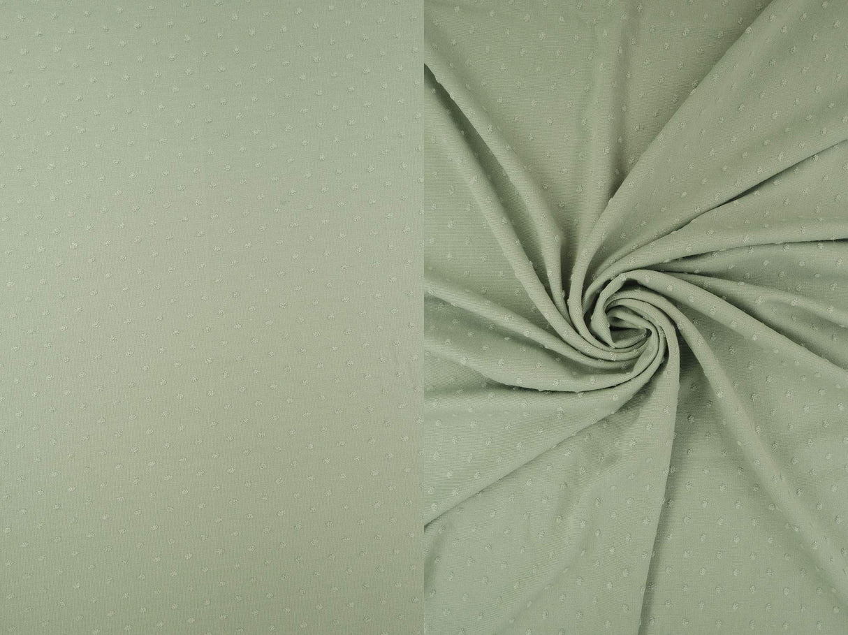 1 Yard Knit Jacquard Swiss Dot Fabric Soft Stretch Polyester Rayon 58/60 Inches Wide