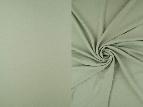 1 Yard Knit Jacquard Swiss Dot Fabric Soft Stretch Polyester Rayon 58/60 Inches Wide