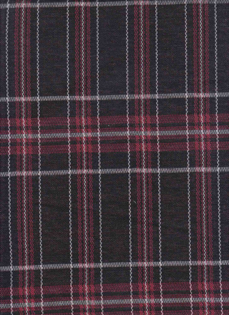 Soft Knit Jacquard Plaid Fabric Stretch Polyester Rayon Spandex 58/60 Inches Wide