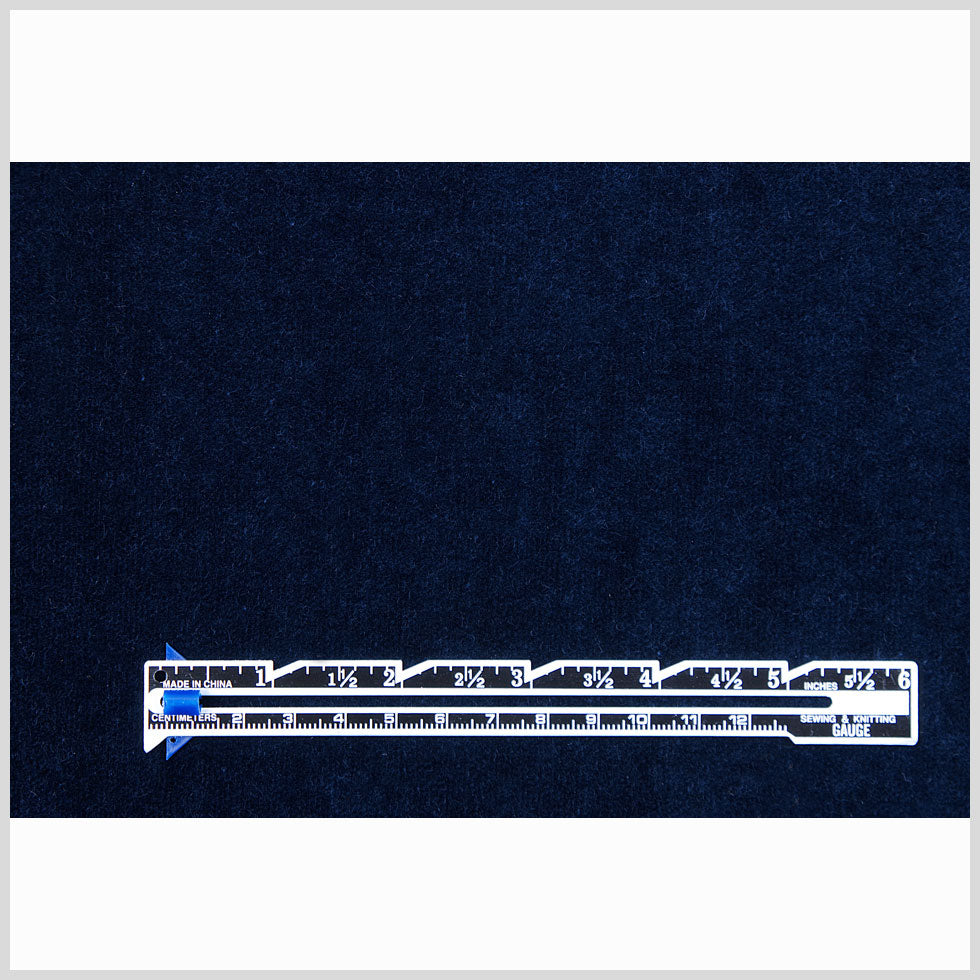 Navy Solid Cotton Velvet