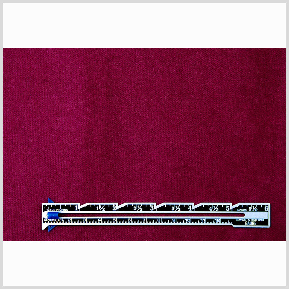 Plum Solid Cotton Velvet