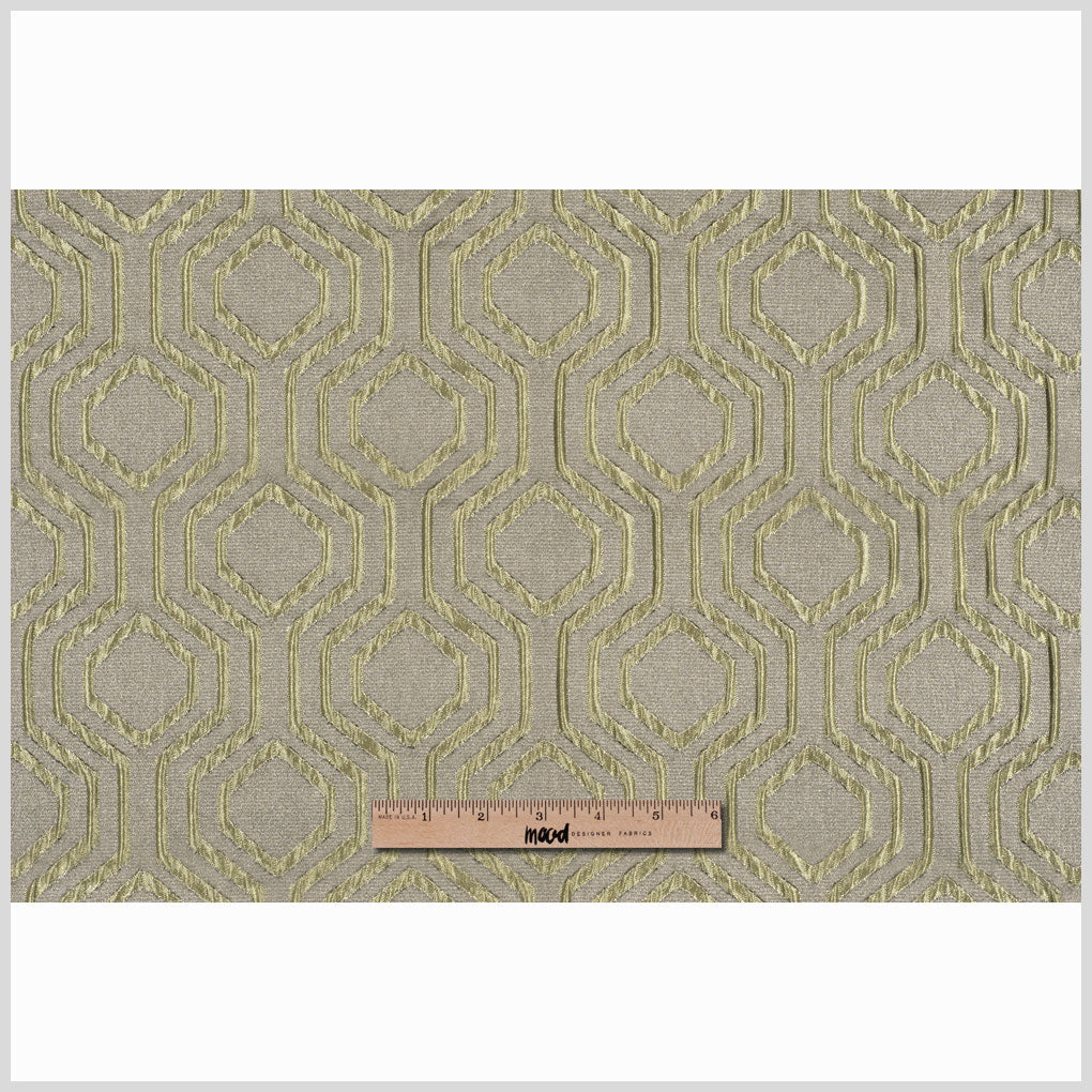 Beige Geometric Brocade