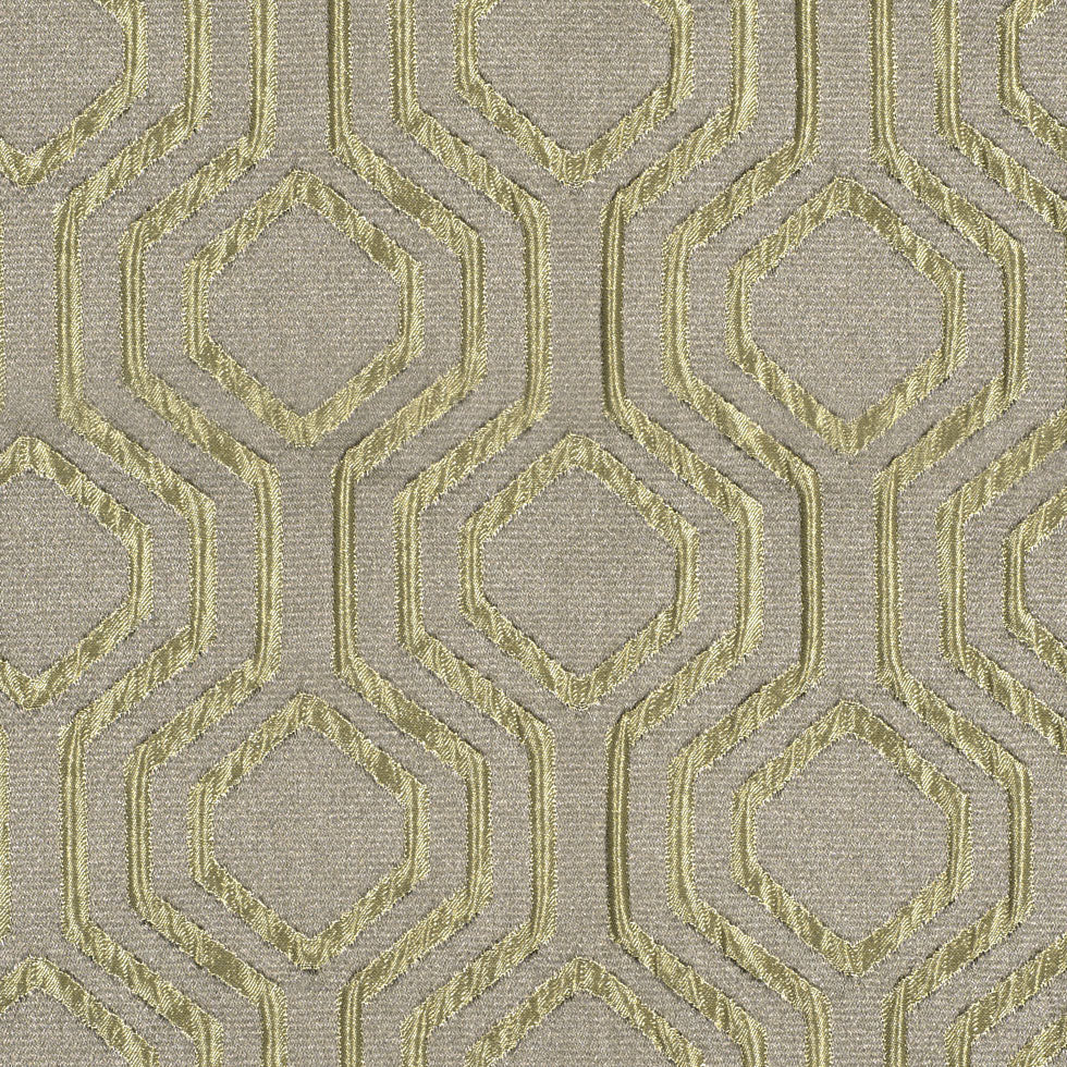 Beige Geometric Brocade