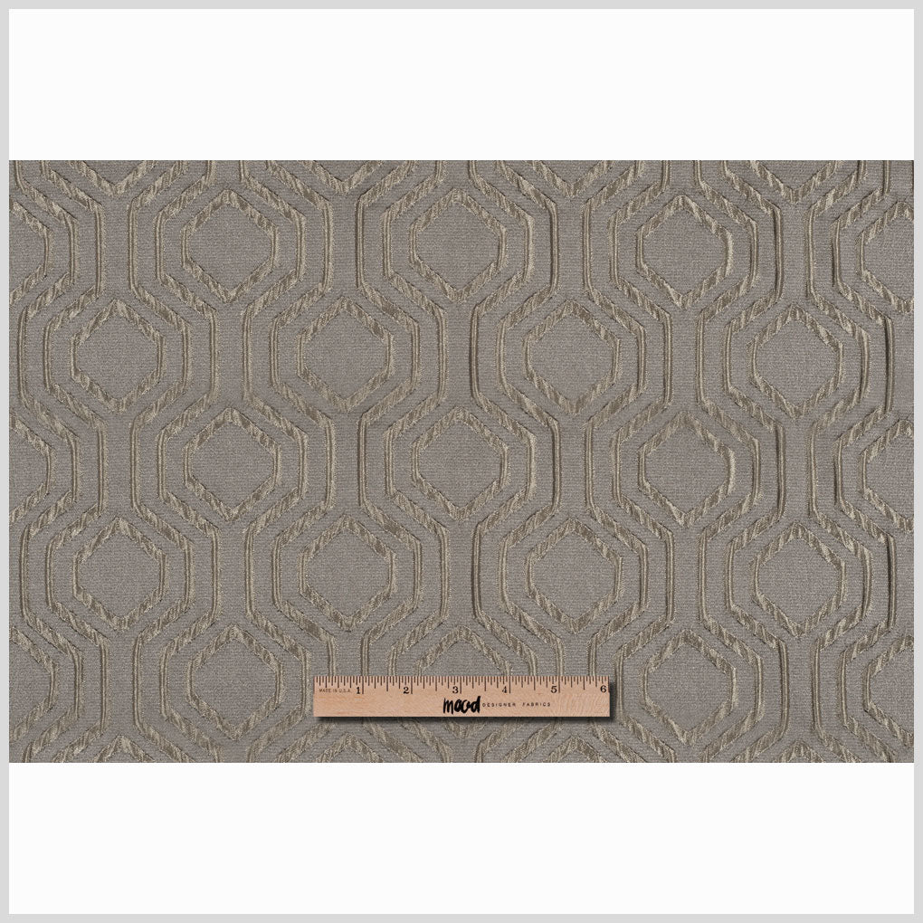 Gunmetal Geometric Brocade