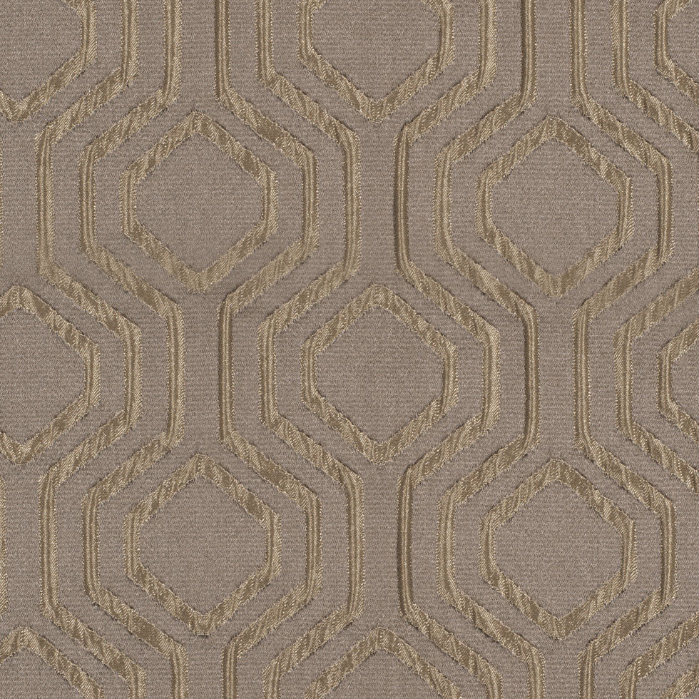 Taupe Geometric Brocade