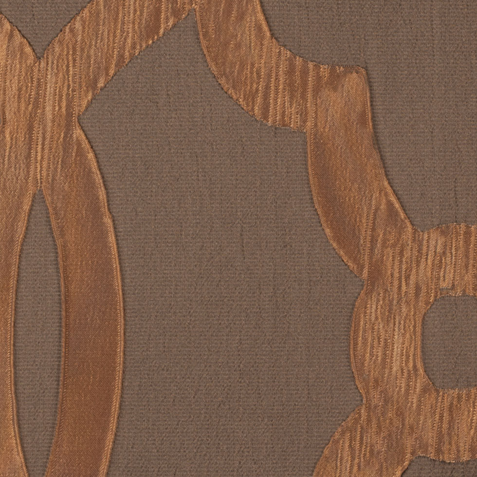 Taupe Geometric Brocade
