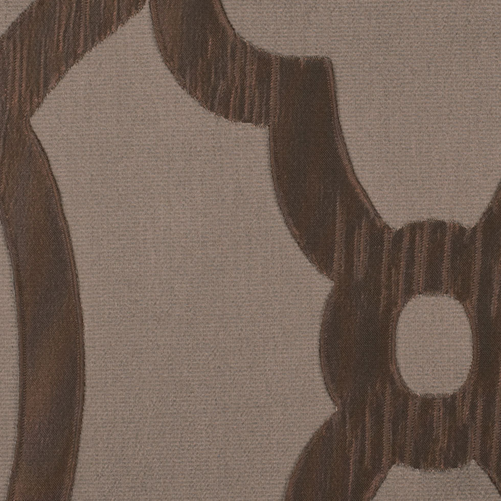 Taupe Geometric Brocade